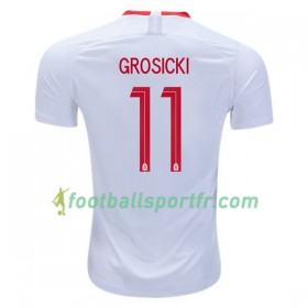 Tenue Pologne Grosicki 11 Domicile Coupe du monde 2018 Maillot de Foot